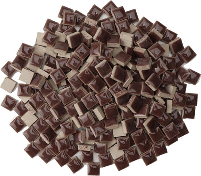 Glazed Ceramic Mosaic Tiles for Crafts,200 Pieces/300g Mosaic Pieces,12mm Square Shapes Glazed Porcelain Tiles for Art Craft Home Garden Decoration,Canary Yellow