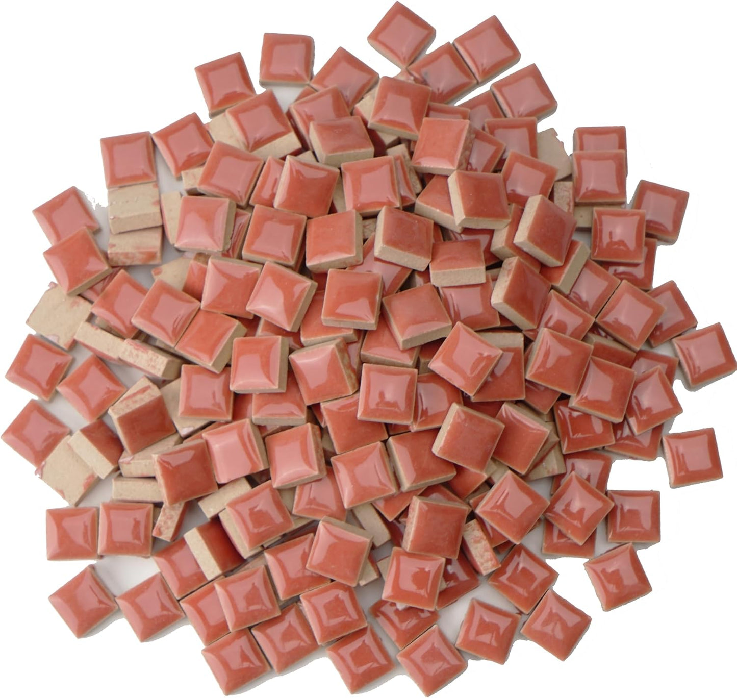 Glazed Ceramic Mosaic Tiles for Crafts,200 Pieces/300g Mosaic Pieces,12mm Square Shapes Glazed Porcelain Tiles for Art Craft Home Garden Decoration,Canary Yellow