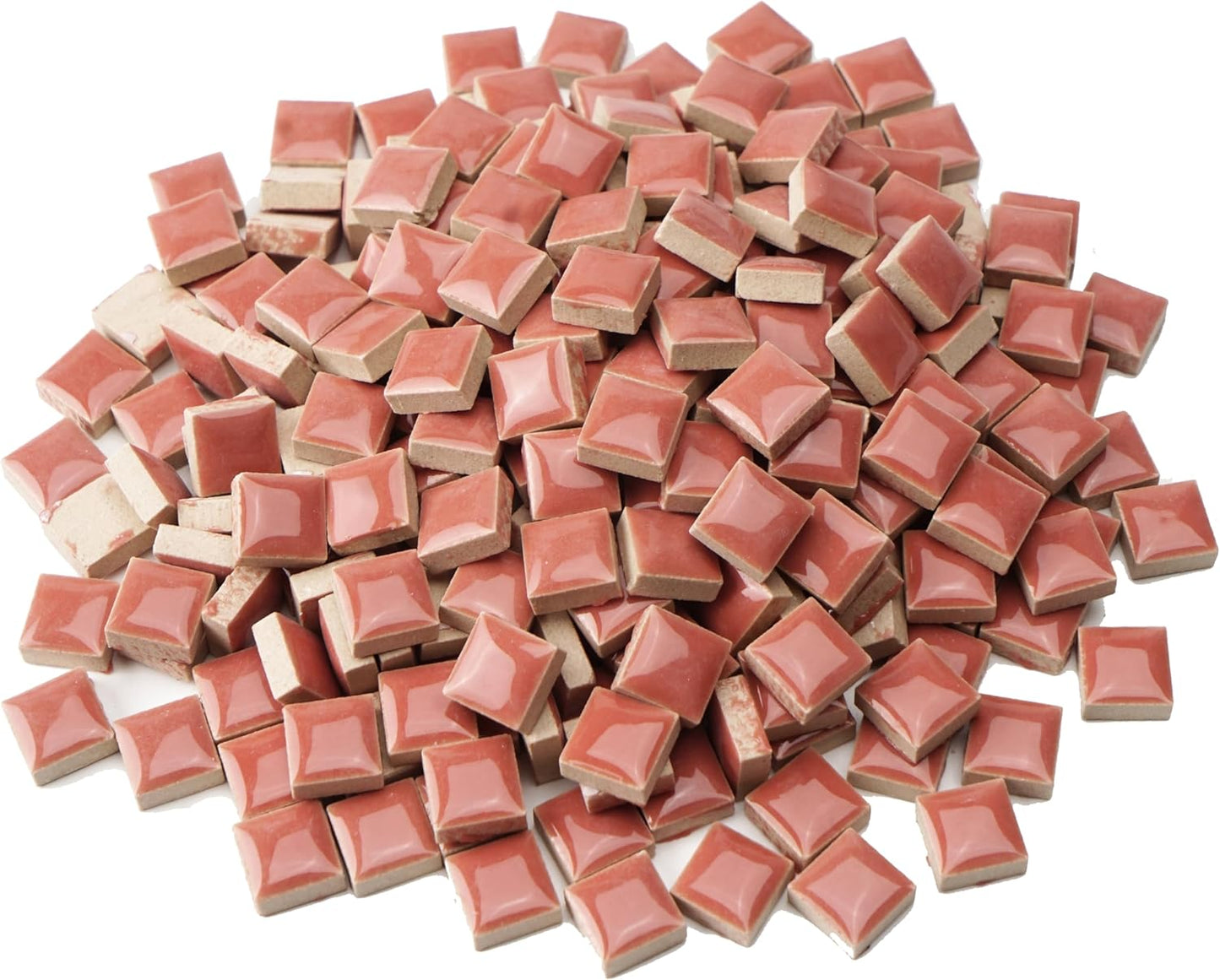 Glazed Ceramic Mosaic Tiles for Crafts,200 Pieces/300g Mosaic Pieces,12mm Square Shapes Glazed Porcelain Tiles for Art Craft Home Garden Decoration,Canary Yellow