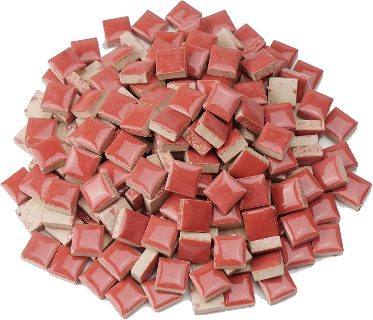 Glazed Ceramic Mosaic Tiles for Crafts,200 Pieces/300g Mosaic Pieces,12mm Square Shapes Glazed Porcelain Tiles for Art Craft Home Garden Decoration,Canary Yellow