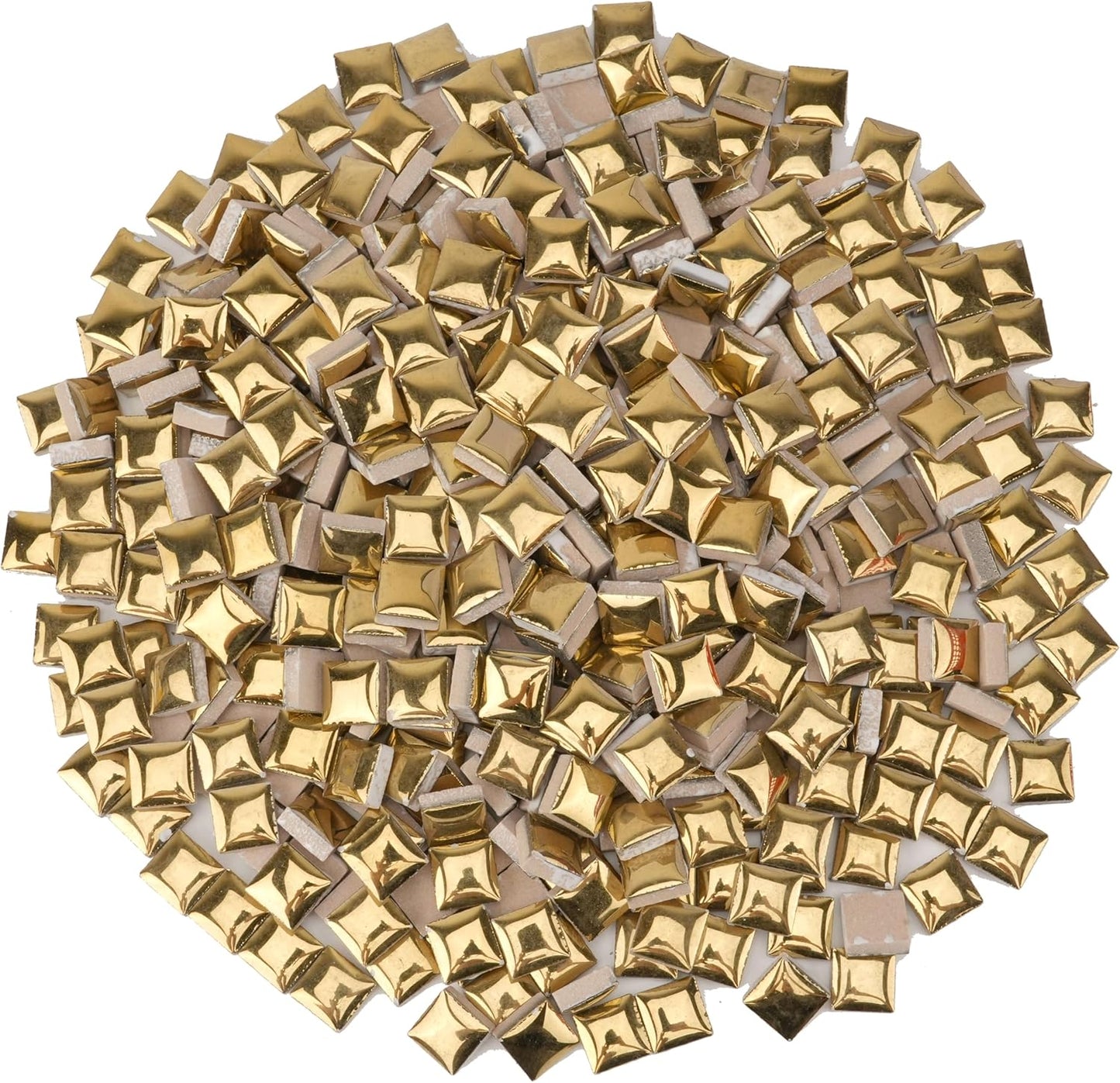 Glazed Ceramic Mosaic Tiles for Crafts,200 Pieces/300g Mosaic Pieces,12mm Square Shapes Glazed Porcelain Tiles for Art Craft Home Garden Decoration,Canary Yellow