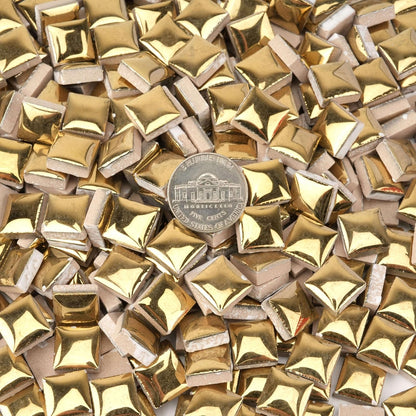 Glazed Ceramic Mosaic Tiles for Crafts,200 Pieces/300g Mosaic Pieces,12mm Square Shapes Glazed Porcelain Tiles for Art Craft Home Garden Decoration,Canary Yellow