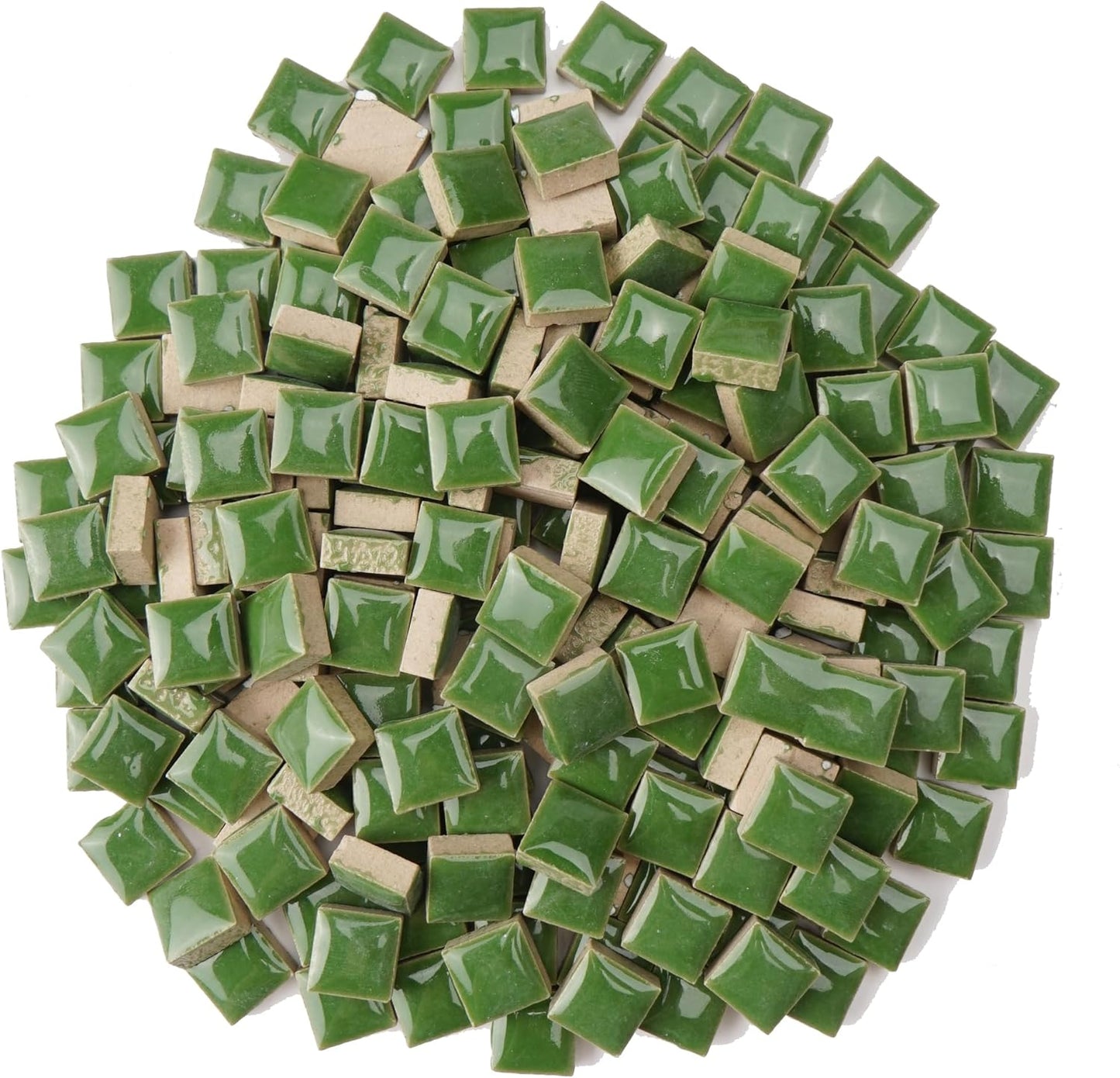 Glazed Ceramic Mosaic Tiles for Crafts,200 Pieces/300g Mosaic Pieces,12mm Square Shapes Glazed Porcelain Tiles for Art Craft Home Garden Decoration,Canary Yellow