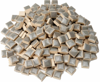 Glazed Ceramic Mosaic Tiles for Crafts,200 Pieces/300g Mosaic Pieces,12mm Square Shapes Glazed Porcelain Tiles for Art Craft Home Garden Decoration,Canary Yellow
