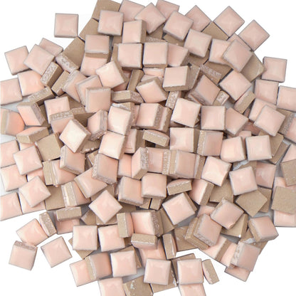 Glazed Ceramic Mosaic Tiles for Crafts,200 Pieces/300g Mosaic Pieces,12mm Square Shapes Glazed Porcelain Tiles for Art Craft Home Garden Decoration,Canary Yellow