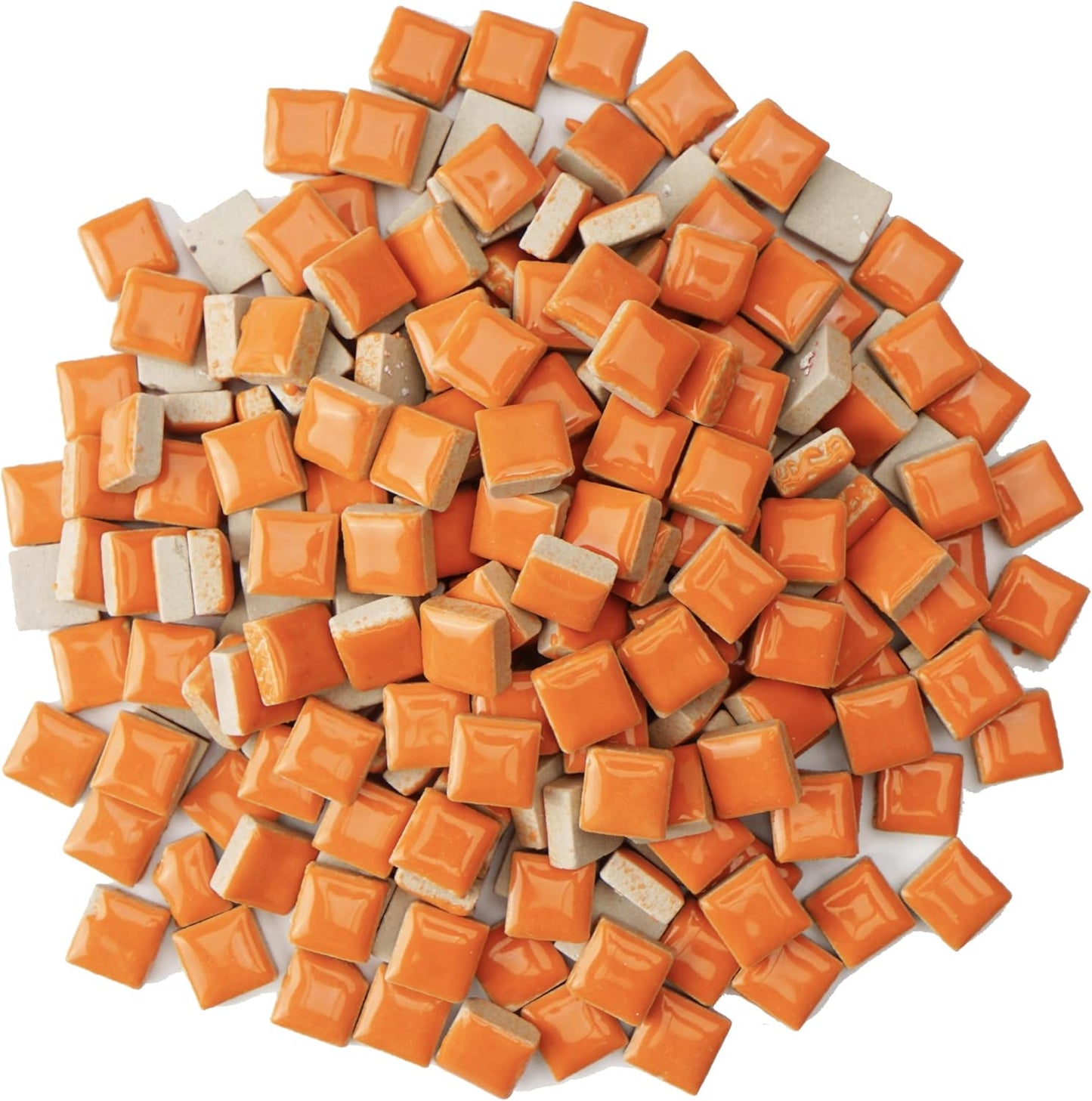Glazed Ceramic Mosaic Tiles for Crafts,200 Pieces/300g Mosaic Pieces,12mm Square Shapes Glazed Porcelain Tiles for Art Craft Home Garden Decoration,Canary Yellow
