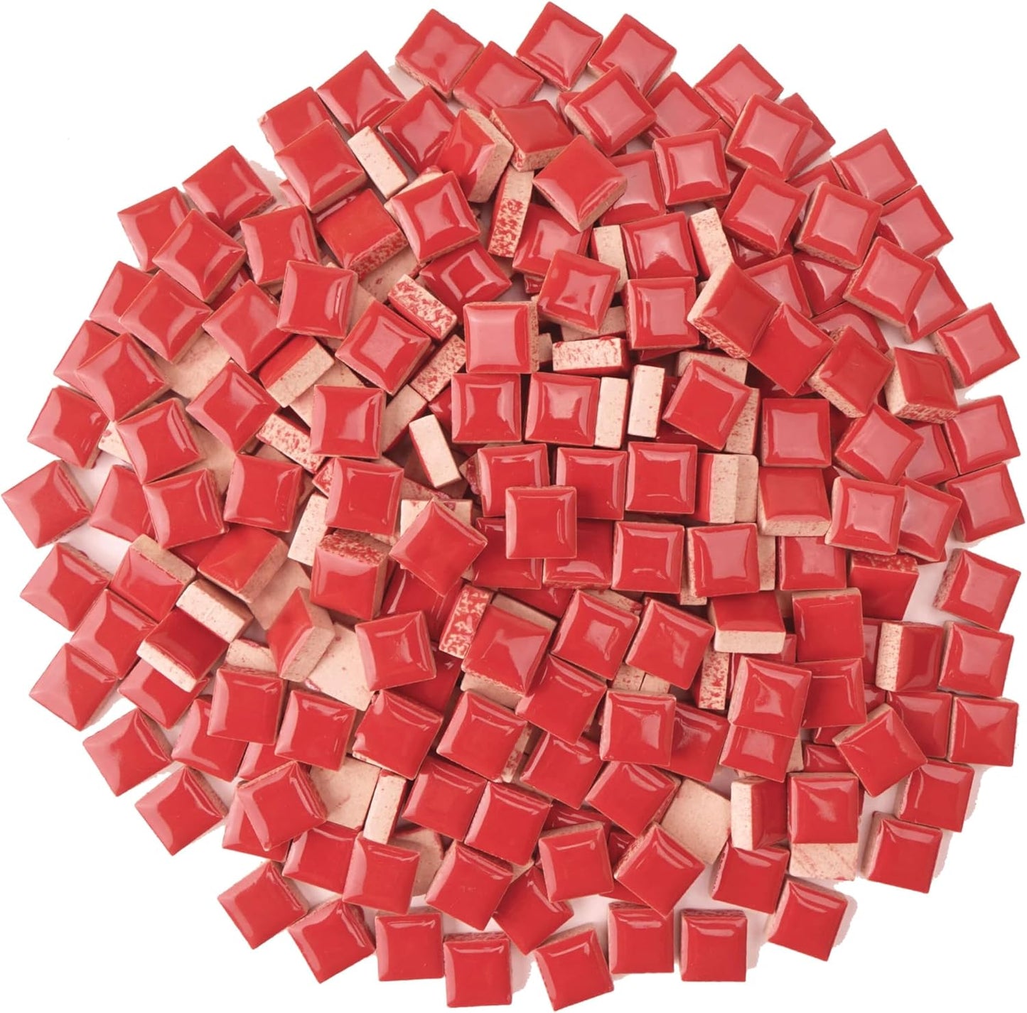 Glazed Ceramic Mosaic Tiles for Crafts,200 Pieces/300g Mosaic Pieces,12mm Square Shapes Glazed Porcelain Tiles for Art Craft Home Garden Decoration,Canary Yellow