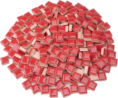 Glazed Ceramic Mosaic Tiles for Crafts,200 Pieces/300g Mosaic Pieces,12mm Square Shapes Glazed Porcelain Tiles for Art Craft Home Garden Decoration,Canary Yellow