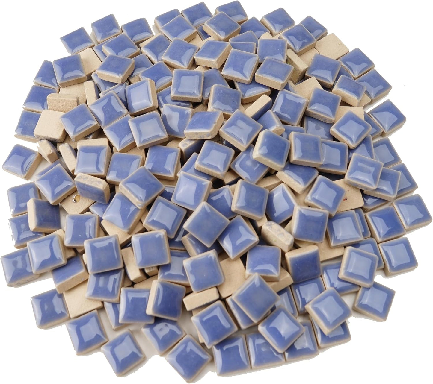 Glazed Ceramic Mosaic Tiles for Crafts,200 Pieces/300g Mosaic Pieces,12mm Square Shapes Glazed Porcelain Tiles for Art Craft Home Garden Decoration,Canary Yellow
