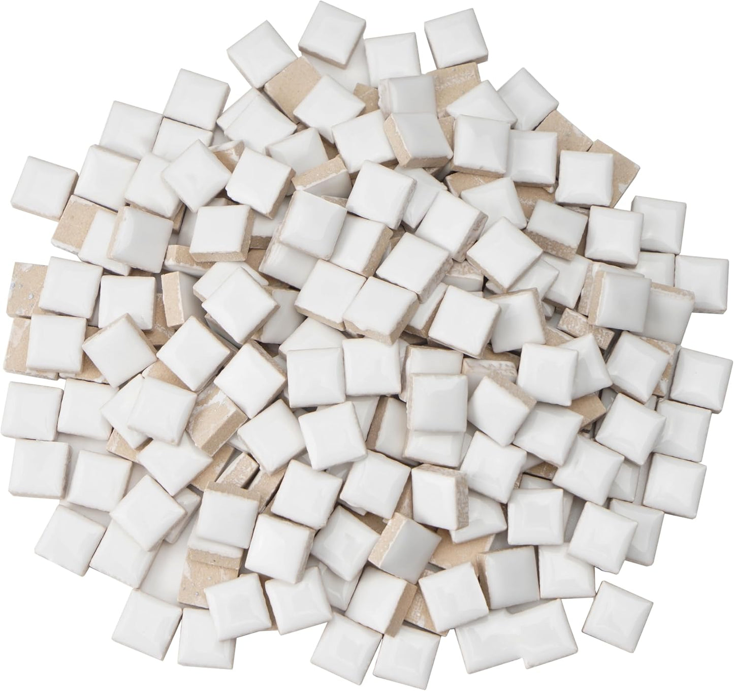 Glazed Ceramic Mosaic Tiles for Crafts,200 Pieces/300g Mosaic Pieces,12mm Square Shapes Glazed Porcelain Tiles for Art Craft Home Garden Decoration,Canary Yellow