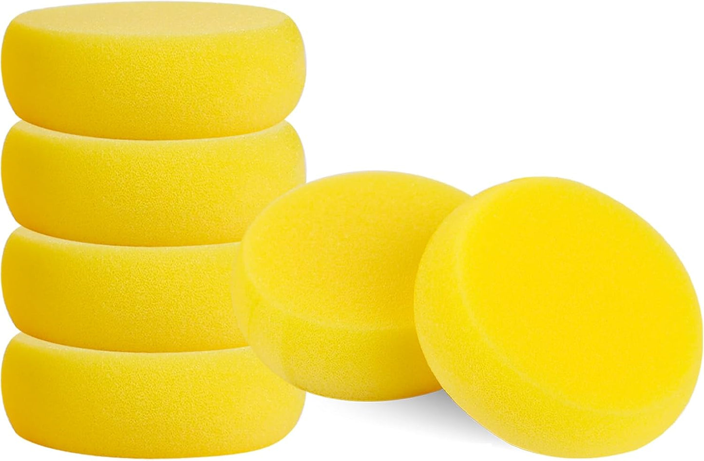 6 Pcs Pottery Sponges, Round Painting Sponge 3inch Yellow Artist Sponges Craft Clay Sponge Watercolor Sponges for Face Painting Pottery Ceramics Art Crafts