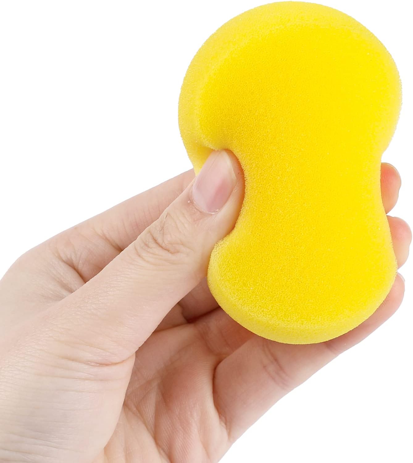 6 Pcs Pottery Sponges, Round Painting Sponge 3inch Yellow Artist Sponges Craft Clay Sponge Watercolor Sponges for Face Painting Pottery Ceramics Art Crafts