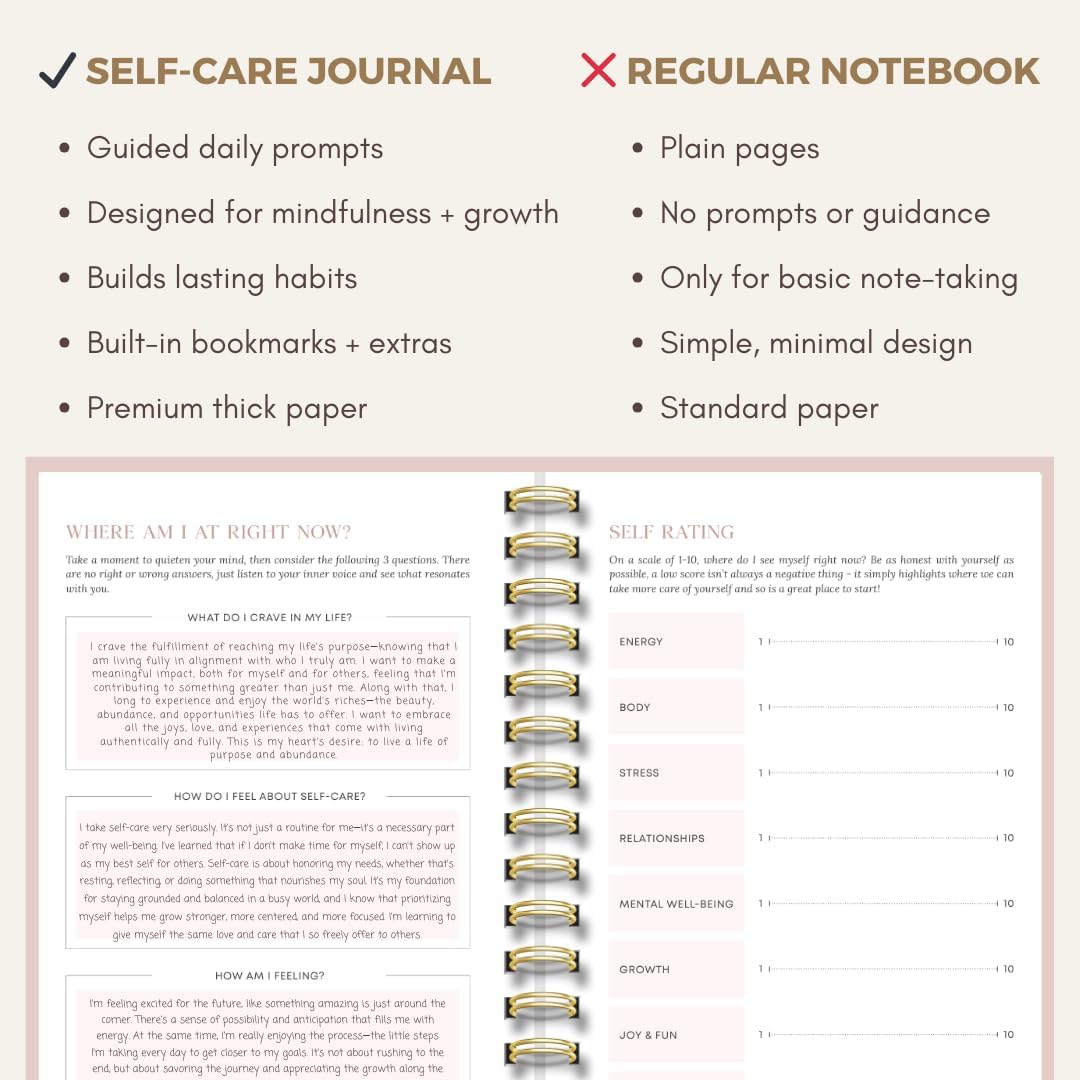 Self Care Journal for Women | 90 Days Wellness & Mindfulness Prompt, Yellow | Guided 90-Day Daily & Weekly, Undated Reflection Planner, Mindfulness, Productivity & Personal Development
