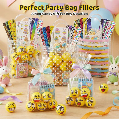 24PCS Stress Balls Bulk for Party Favors, 2.5 Inch Squishy Toys | Face Foam Squeeze Toys for Kids and Adult, Stress Relief Gifts for Coworkers, Classroom Prizes, Goodie Bag Stuffers