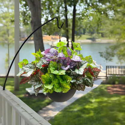 Artificial Plants Fake Greenery for Outdoor Outside Porch Summer Decoration | Faux Heuchera UV Resistant Look Real Silk Shrubs Bushes for Planters Patio Pots Yard Window Box, 6 Bundles