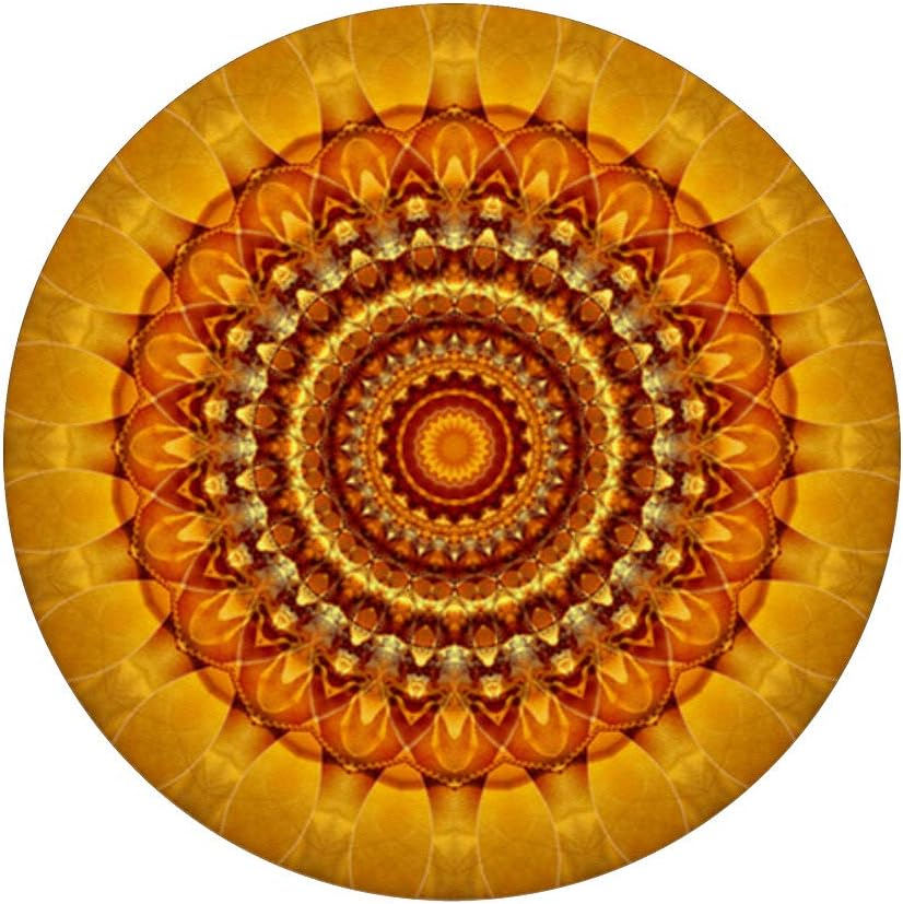 Yellow Mandala Pop Mount Socket Yoga Divine Meditation PopSockets Grip and Stand for Phones and Tablets
