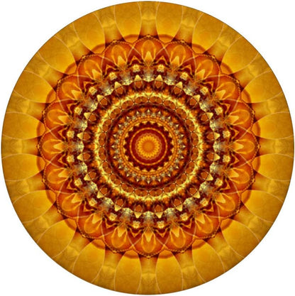 Yellow Mandala Pop Mount Socket Yoga Divine Meditation PopSockets Grip and Stand for Phones and Tablets