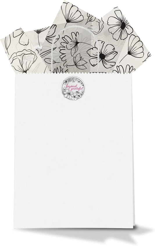 1.5 Inch Round 500 Count Lemons and Flowers Perforated Roll Stickers - Thank You Labels for Favors - Packing Thank You Stickers for Small Business Store Owners