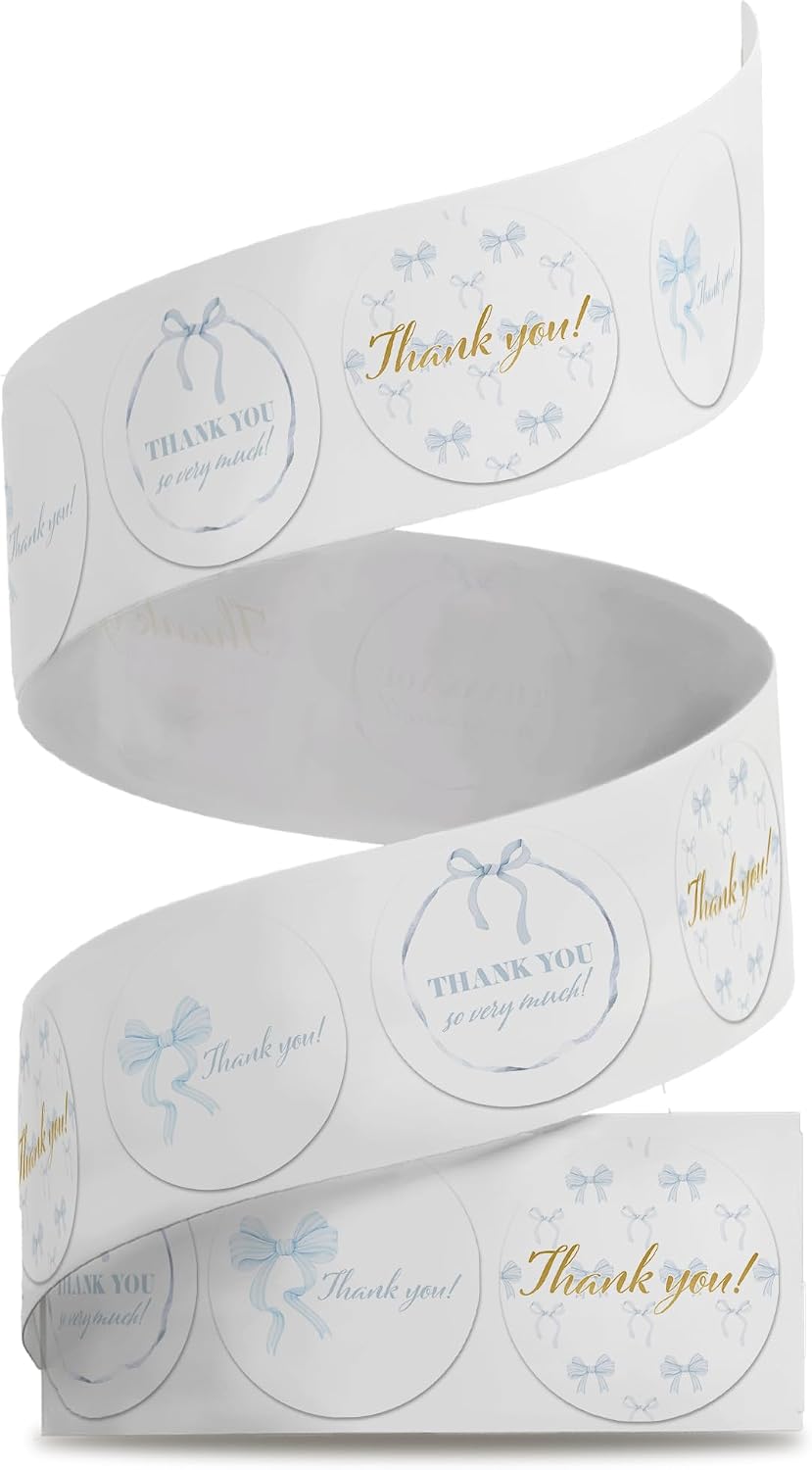 1.5 Inch Round 500 Count Lemons and Flowers Perforated Roll Stickers - Thank You Labels for Favors - Packing Thank You Stickers for Small Business Store Owners