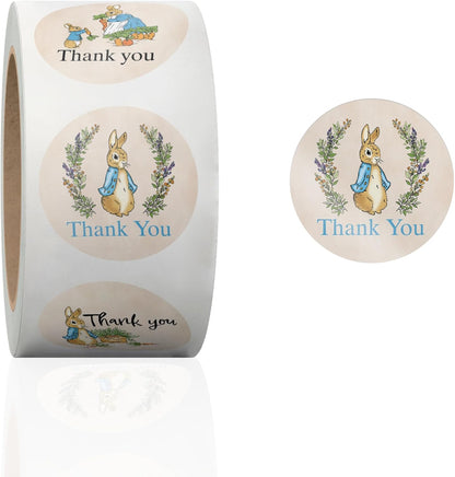 1.5 Inch Round 500 Count Lemons and Flowers Perforated Roll Stickers - Thank You Labels for Favors - Packing Thank You Stickers for Small Business Store Owners