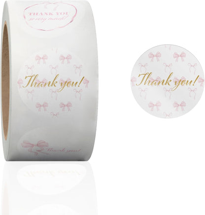 1.5 Inch Round 500 Count Lemons and Flowers Perforated Roll Stickers - Thank You Labels for Favors - Packing Thank You Stickers for Small Business Store Owners