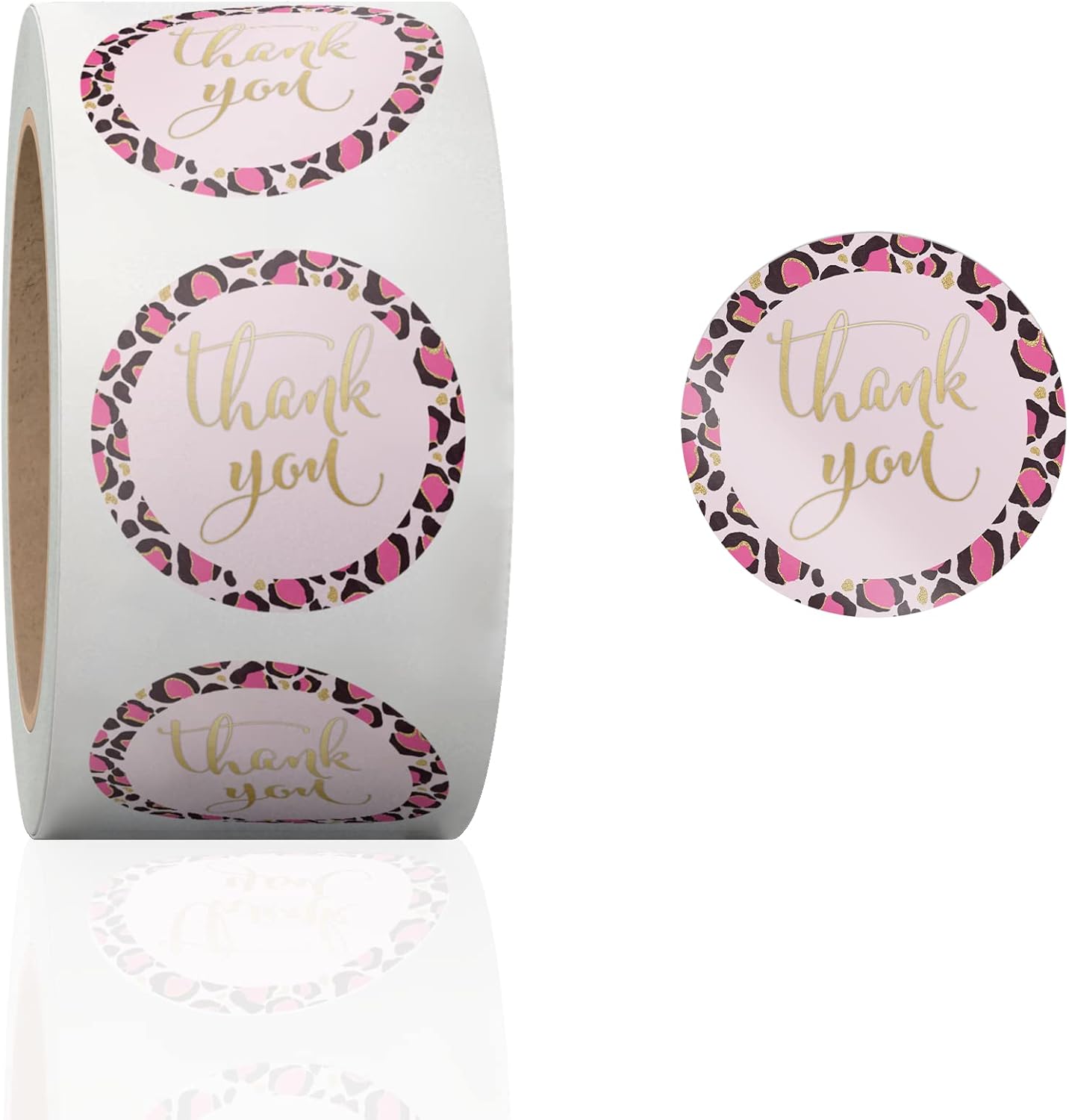 1.5 Inch Round 500 Count Lemons and Flowers Perforated Roll Stickers - Thank You Labels for Favors - Packing Thank You Stickers for Small Business Store Owners
