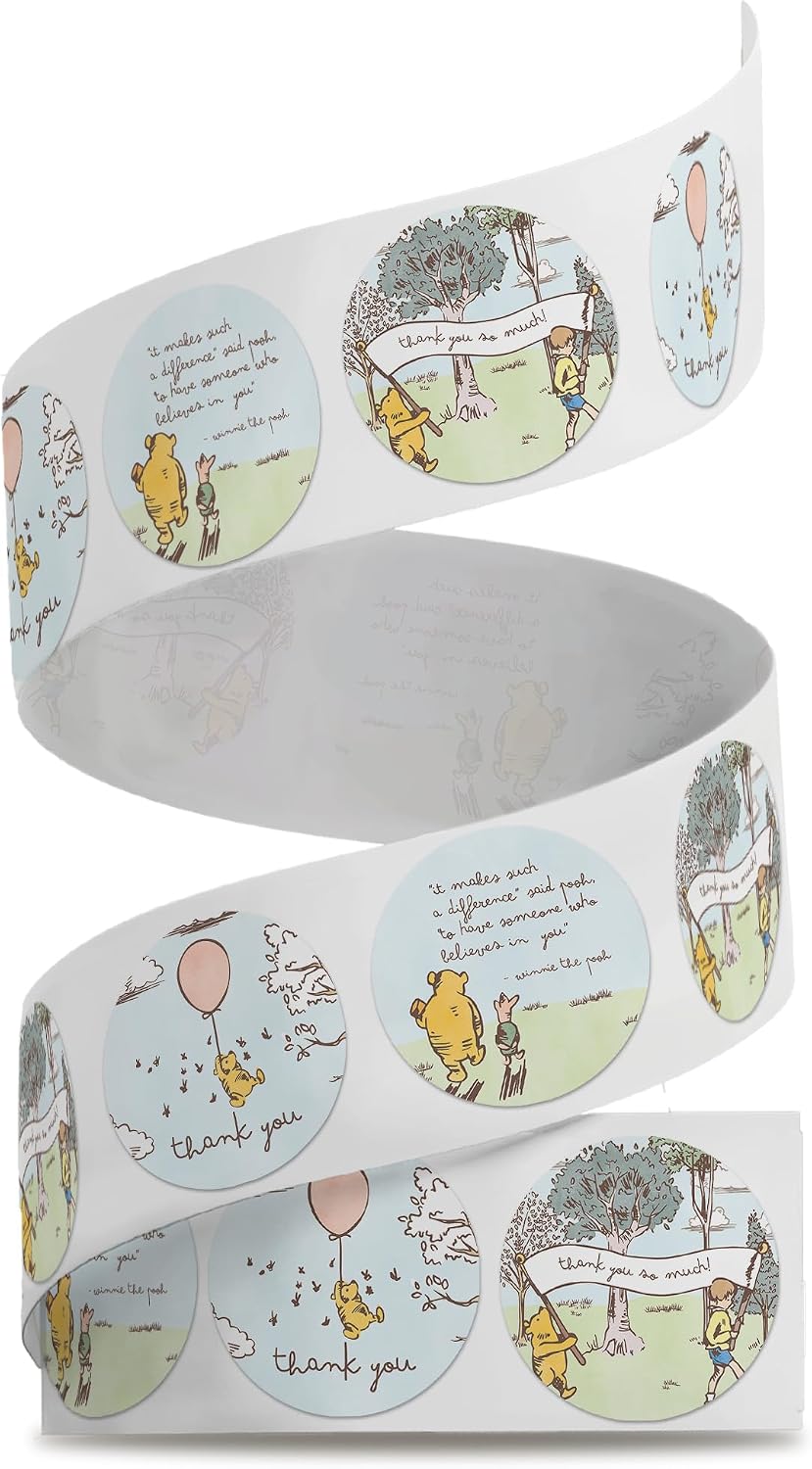 1.5 Inch Round 500 Count Lemons and Flowers Perforated Roll Stickers - Thank You Labels for Favors - Packing Thank You Stickers for Small Business Store Owners