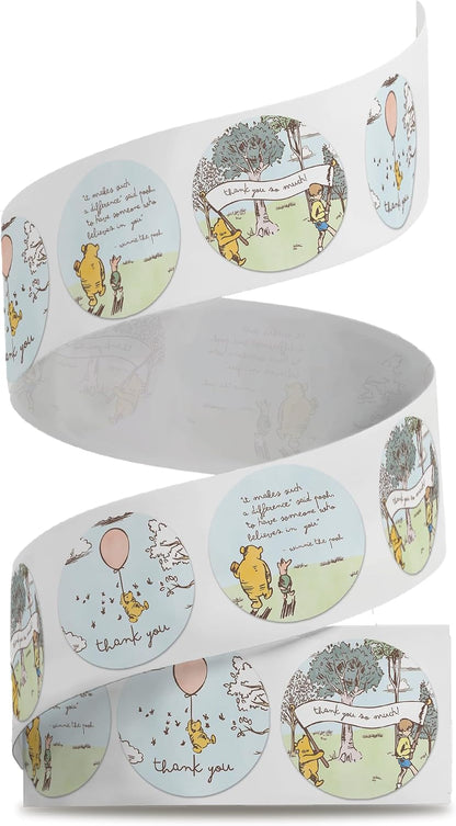 1.5 Inch Round 500 Count Lemons and Flowers Perforated Roll Stickers - Thank You Labels for Favors - Packing Thank You Stickers for Small Business Store Owners