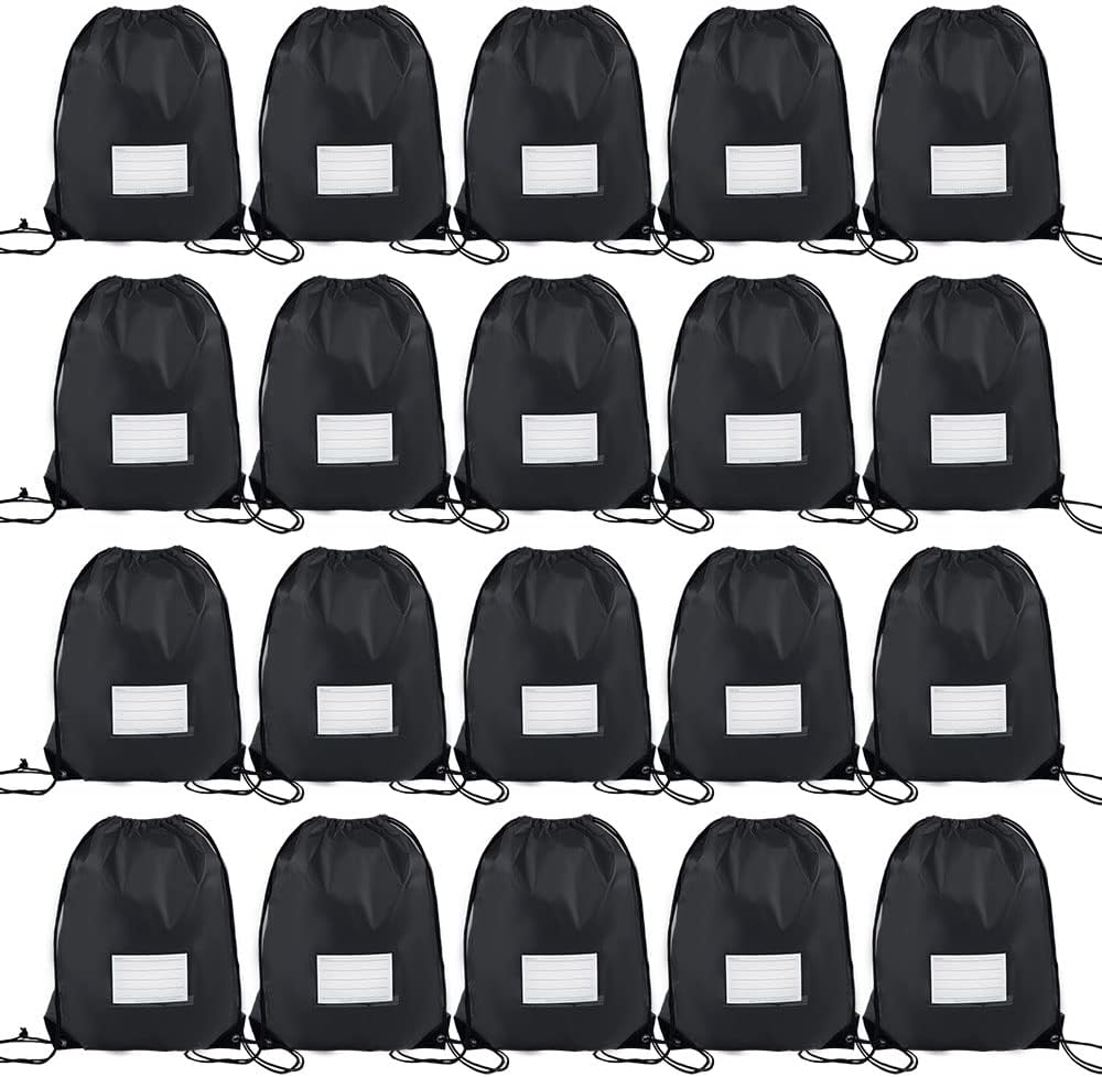 20 Pcs Drawstring Bags,Bulk Draw String Backpack, Cinch Bag Sackpack for Travel Gym Sport, Yellow