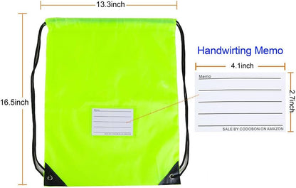20 Pcs Drawstring Bags,Bulk Draw String Backpack, Cinch Bag Sackpack for Travel Gym Sport, Yellow