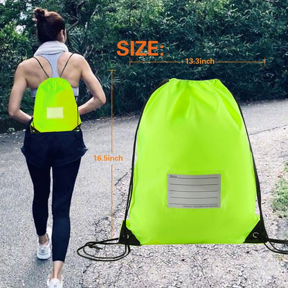20 Pcs Drawstring Bags,Bulk Draw String Backpack, Cinch Bag Sackpack for Travel Gym Sport, Yellow