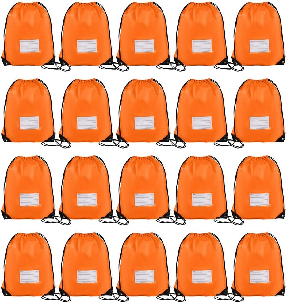 20 Pcs Drawstring Bags,Bulk Draw String Backpack, Cinch Bag Sackpack for Travel Gym Sport, Yellow