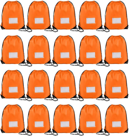 20 Pcs Drawstring Bags,Bulk Draw String Backpack, Cinch Bag Sackpack for Travel Gym Sport, Yellow