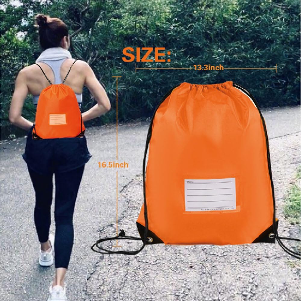 20 Pcs Drawstring Bags,Bulk Draw String Backpack, Cinch Bag Sackpack for Travel Gym Sport, Yellow