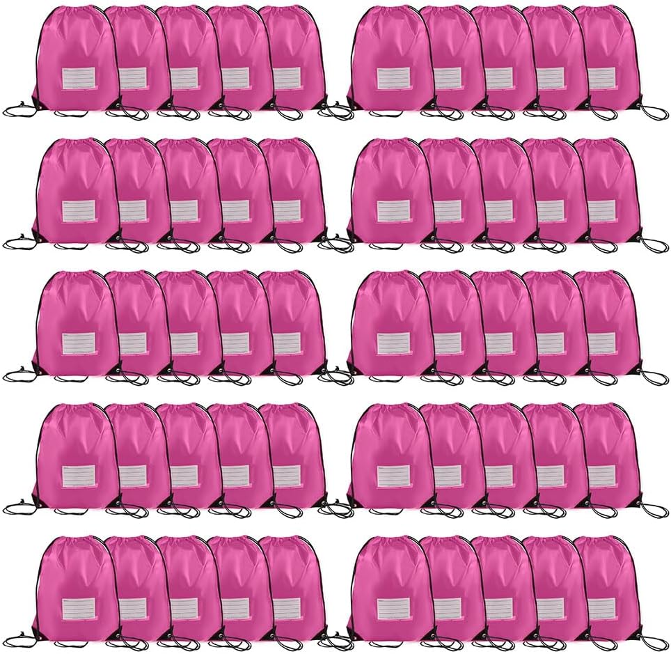 20 Pcs Drawstring Bags,Bulk Draw String Backpack, Cinch Bag Sackpack for Travel Gym Sport, Yellow