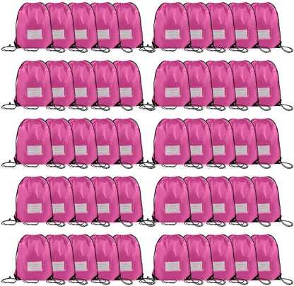 20 Pcs Drawstring Bags,Bulk Draw String Backpack, Cinch Bag Sackpack for Travel Gym Sport, Yellow