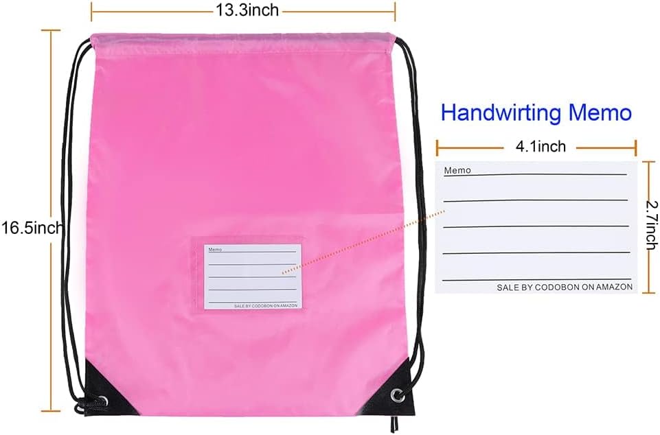 20 Pcs Drawstring Bags,Bulk Draw String Backpack, Cinch Bag Sackpack for Travel Gym Sport, Yellow
