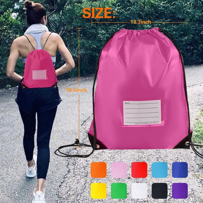 20 Pcs Drawstring Bags,Bulk Draw String Backpack, Cinch Bag Sackpack for Travel Gym Sport, Yellow
