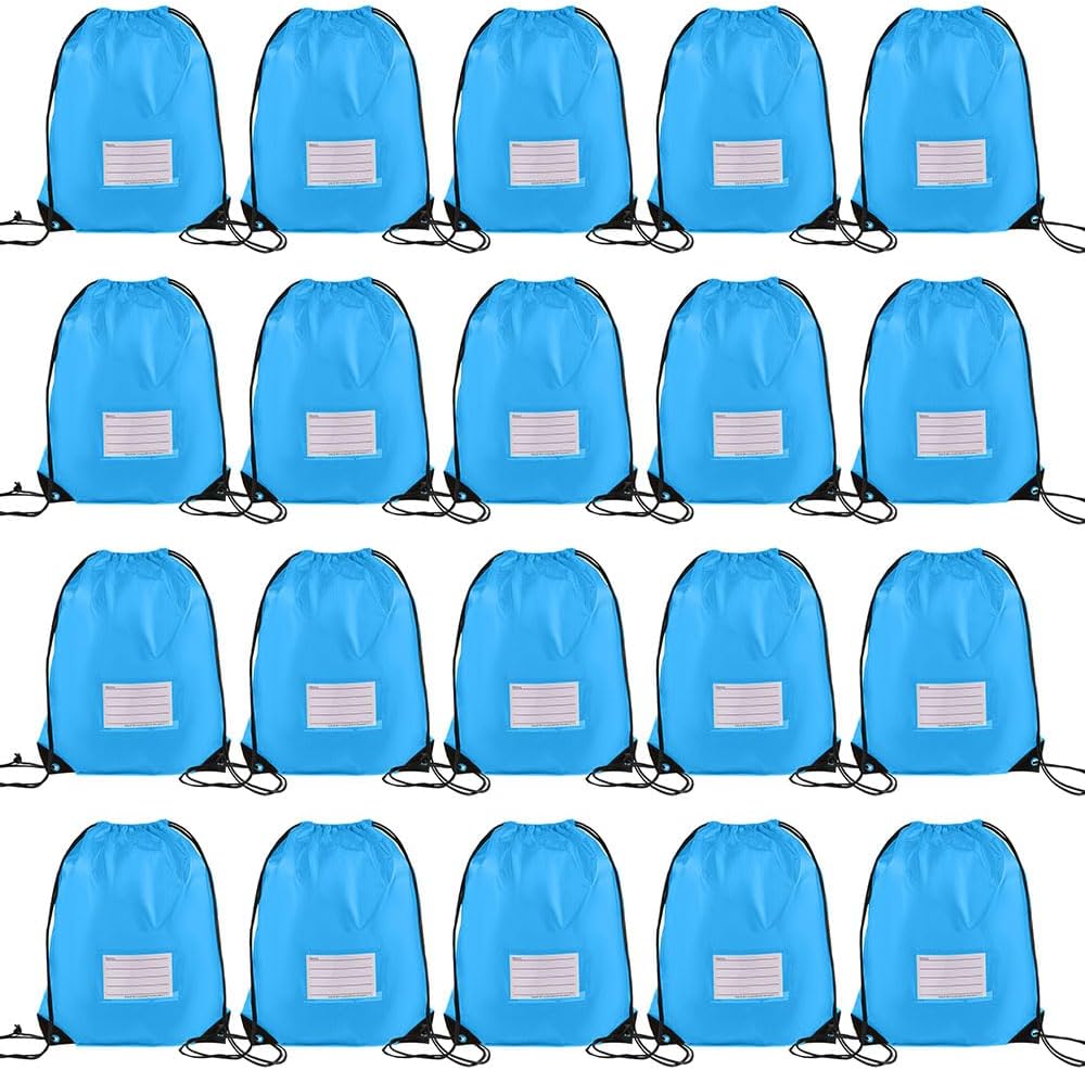 20 Pcs Drawstring Bags,Bulk Draw String Backpack, Cinch Bag Sackpack for Travel Gym Sport, Yellow