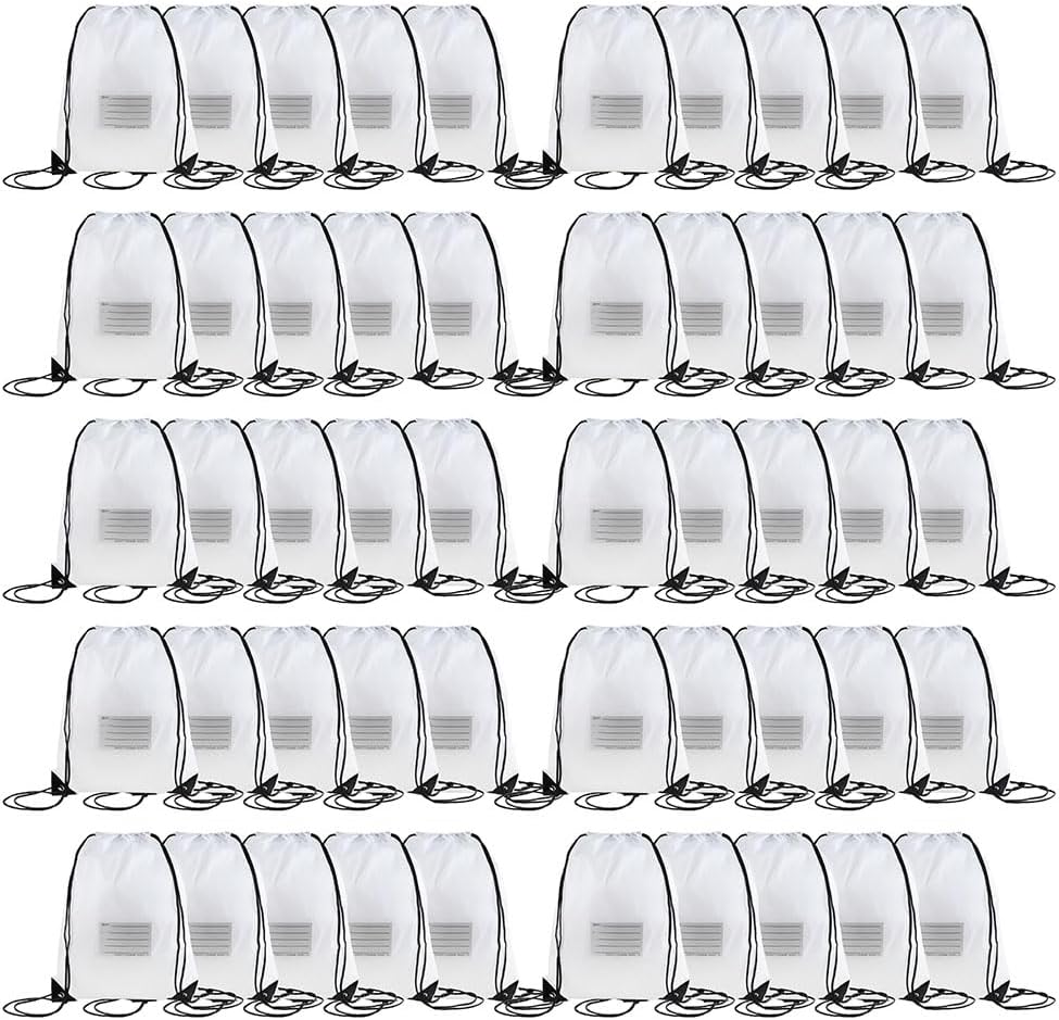 20 Pcs Drawstring Bags,Bulk Draw String Backpack, Cinch Bag Sackpack for Travel Gym Sport, Yellow