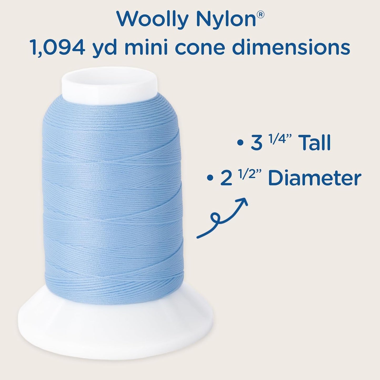 Woolly Nylon – Serger Thread for Stretch & Knit Fabrics – Bright Yellow