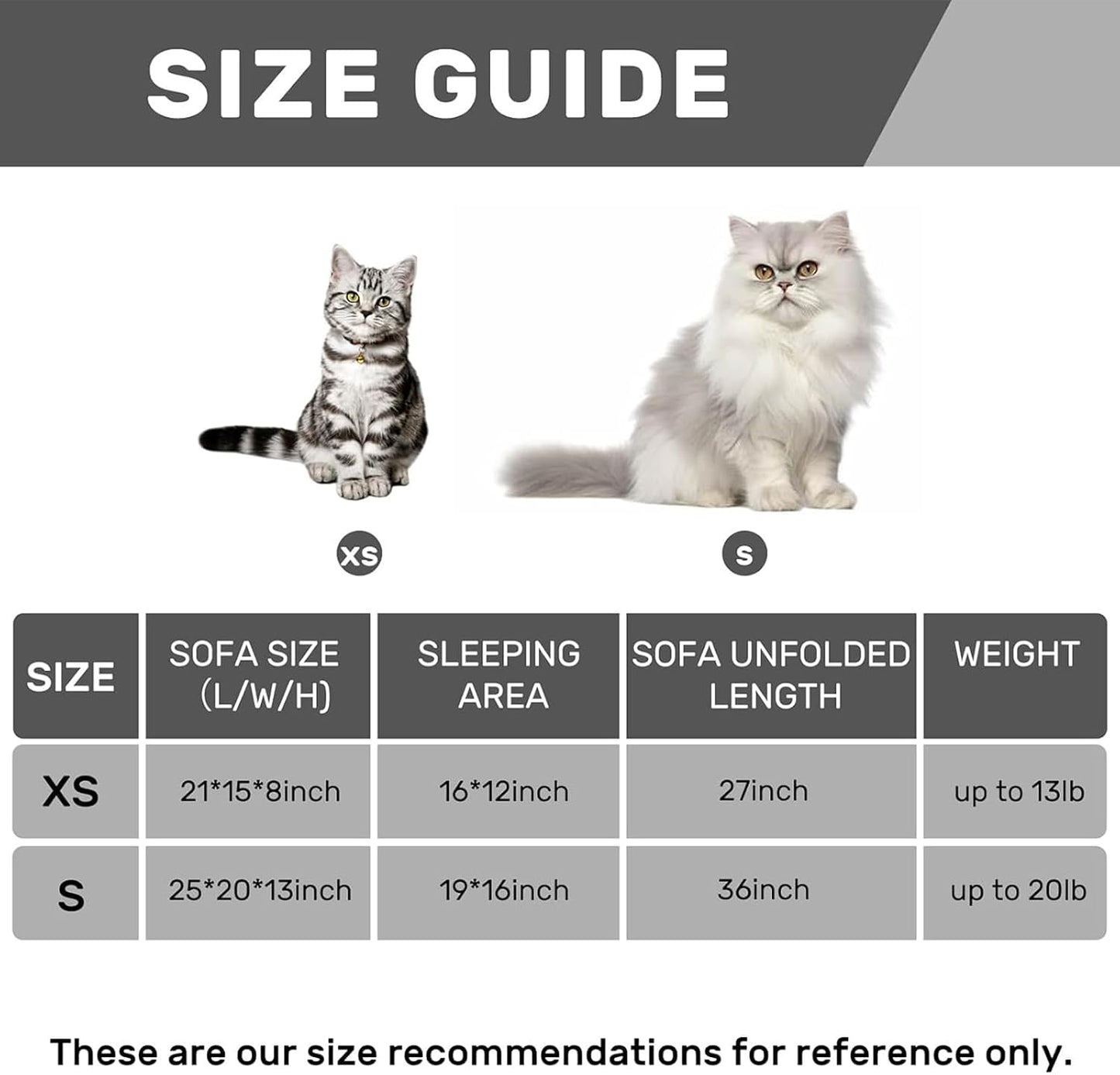 Cat Bed Small Dog Orthopedic Couch Beds for Pets up to 13 lbs | Fluffy Multifunctional Double-Layer Warming Kitten Pet Couch Orthopedic Beds with Machine Washable Cover and Non-Slip Bottom
