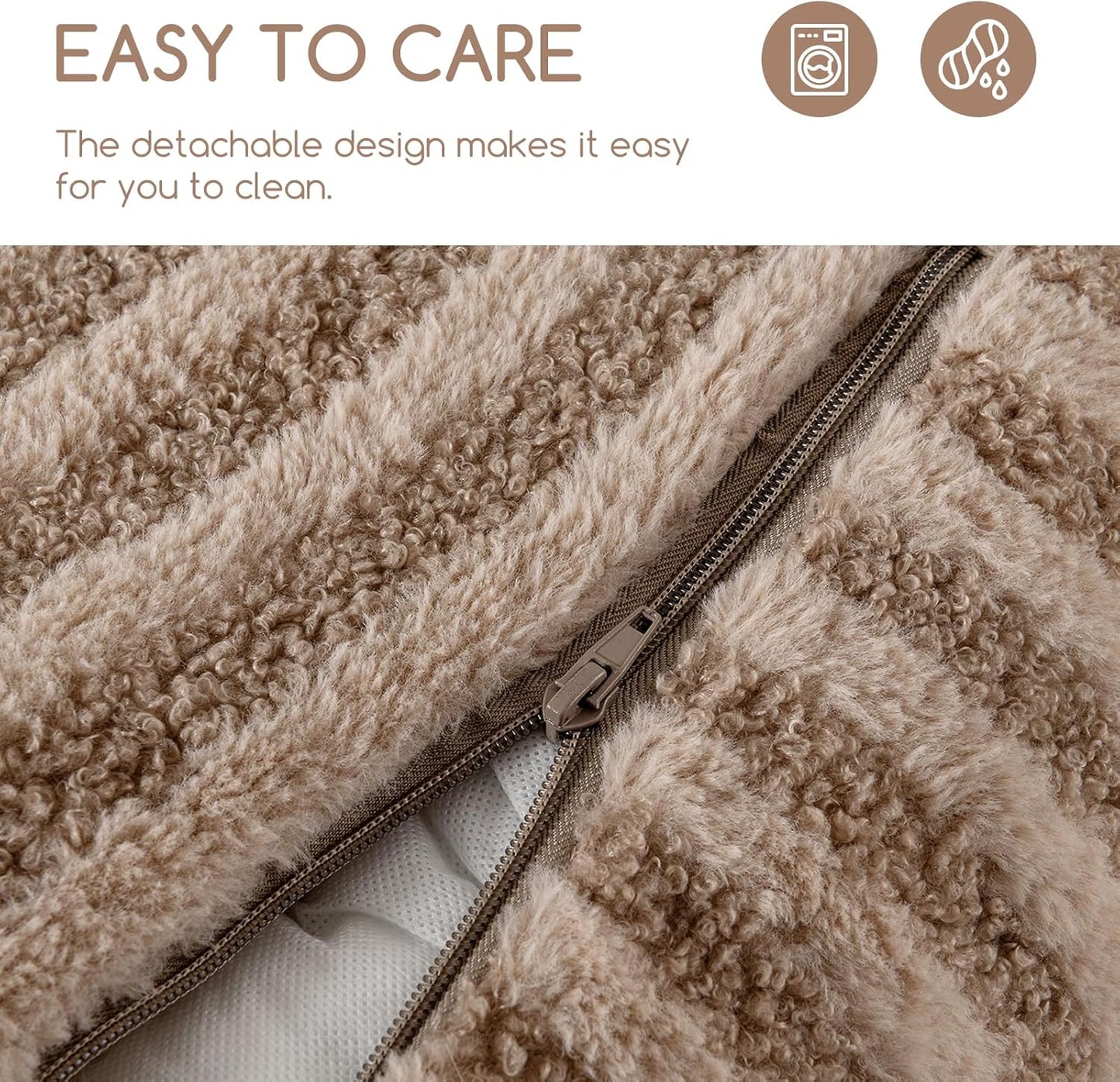 Cat Bed Small Dog Orthopedic Couch Beds for Pets up to 13 lbs | Fluffy Multifunctional Double-Layer Warming Kitten Pet Couch Orthopedic Beds with Machine Washable Cover and Non-Slip Bottom