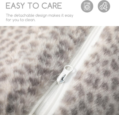 Cat Bed Small Dog Orthopedic Couch Beds for Pets up to 13 lbs | Fluffy Multifunctional Double-Layer Warming Kitten Pet Couch Orthopedic Beds with Machine Washable Cover and Non-Slip Bottom