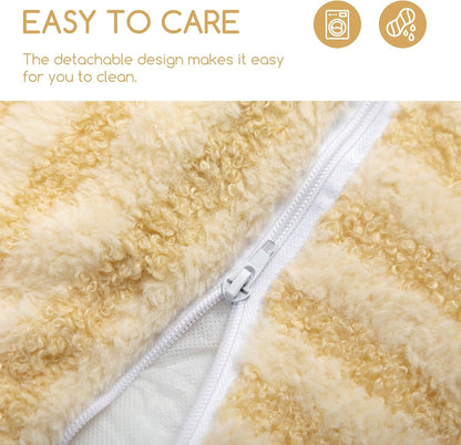 Cat Bed Small Dog Orthopedic Couch Beds for Pets up to 13 lbs | Fluffy Multifunctional Double-Layer Warming Kitten Pet Couch Orthopedic Beds with Machine Washable Cover and Non-Slip Bottom