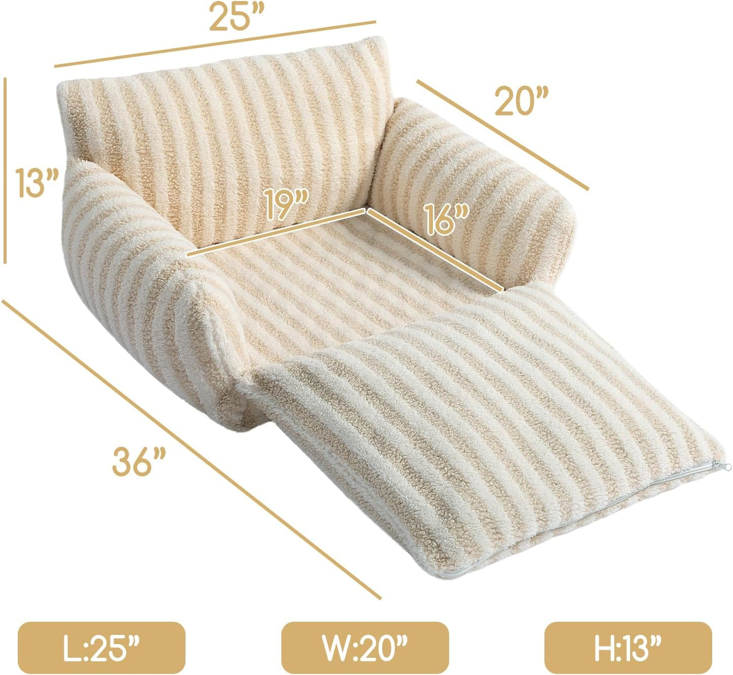 Cat Bed Small Dog Orthopedic Couch Beds for Pets up to 13 lbs | Fluffy Multifunctional Double-Layer Warming Kitten Pet Couch Orthopedic Beds with Machine Washable Cover and Non-Slip Bottom