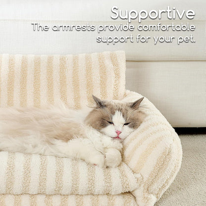 Cat Bed Small Dog Orthopedic Couch Beds for Pets up to 13 lbs | Fluffy Multifunctional Double-Layer Warming Kitten Pet Couch Orthopedic Beds with Machine Washable Cover and Non-Slip Bottom