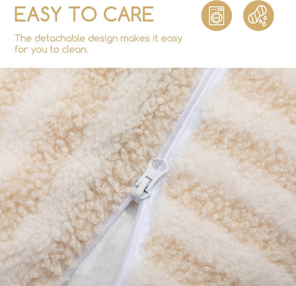 Cat Bed Small Dog Orthopedic Couch Beds for Pets up to 13 lbs | Fluffy Multifunctional Double-Layer Warming Kitten Pet Couch Orthopedic Beds with Machine Washable Cover and Non-Slip Bottom