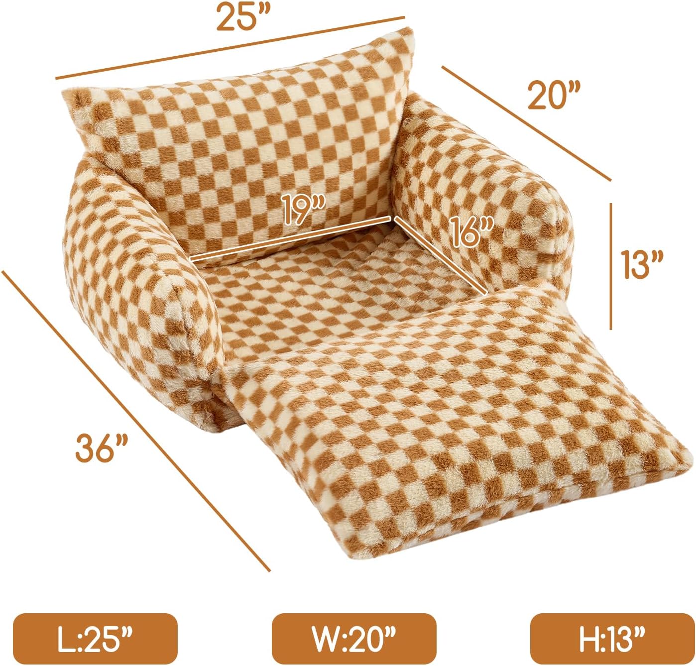Cat Bed Small Dog Orthopedic Couch Beds for Pets up to 13 lbs | Fluffy Multifunctional Double-Layer Warming Kitten Pet Couch Orthopedic Beds with Machine Washable Cover and Non-Slip Bottom