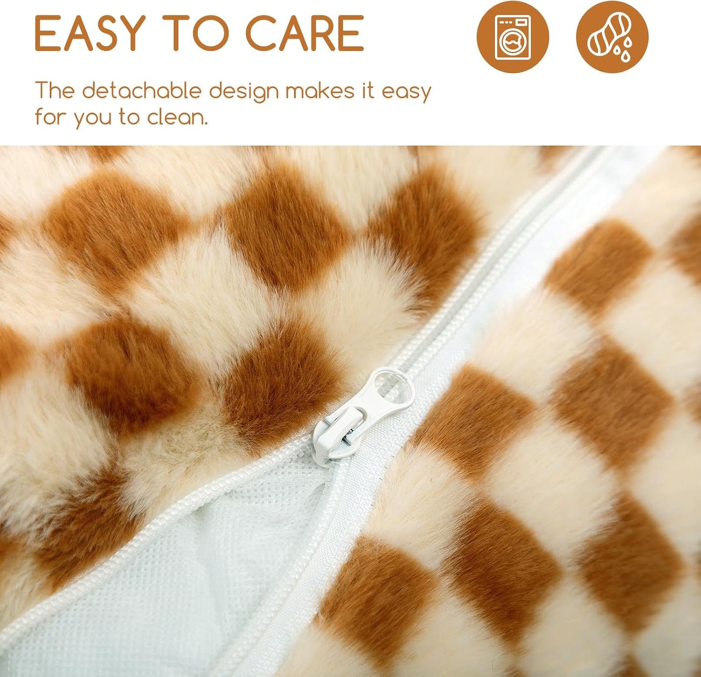 Cat Bed Small Dog Orthopedic Couch Beds for Pets up to 13 lbs | Fluffy Multifunctional Double-Layer Warming Kitten Pet Couch Orthopedic Beds with Machine Washable Cover and Non-Slip Bottom